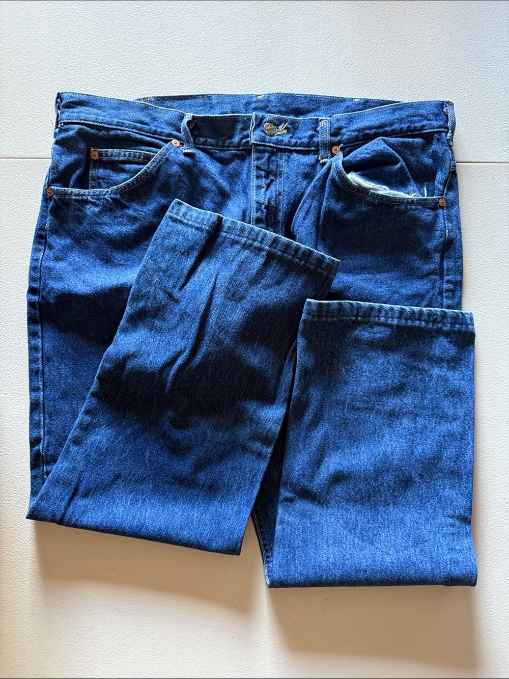 Lee Classic Men's Blue Denim Jeans Size: 18w
